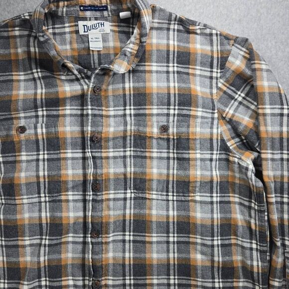 Duluth Trading Shirt Mens XL Tsll Plaid Magna Ready Relaxed Fit Magnet Closure - Picture 2 of 14